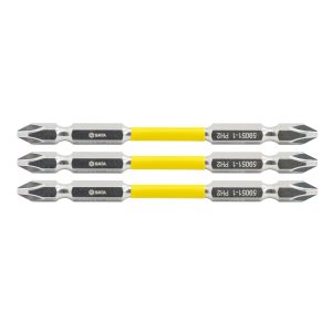 Bộ 3 Mũi Vặn Vít Va Đập SATA Hai Đầu Chuôi Lục Giác 1/4 inch PH2xPH2 Dài 100mm
