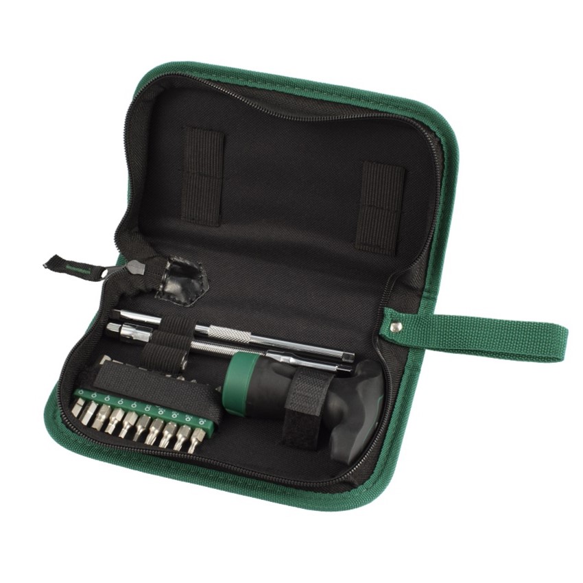 Bộ Tua Vít Chữ T Tay Cầm Cần Lắc SATA 24 Chi Tiết