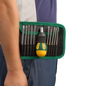 SC09376 - Bộ Tua Vít Đa Năng Lùn Có Cần Đảo Chiều 17 Chi Tiết - Ảnh 3