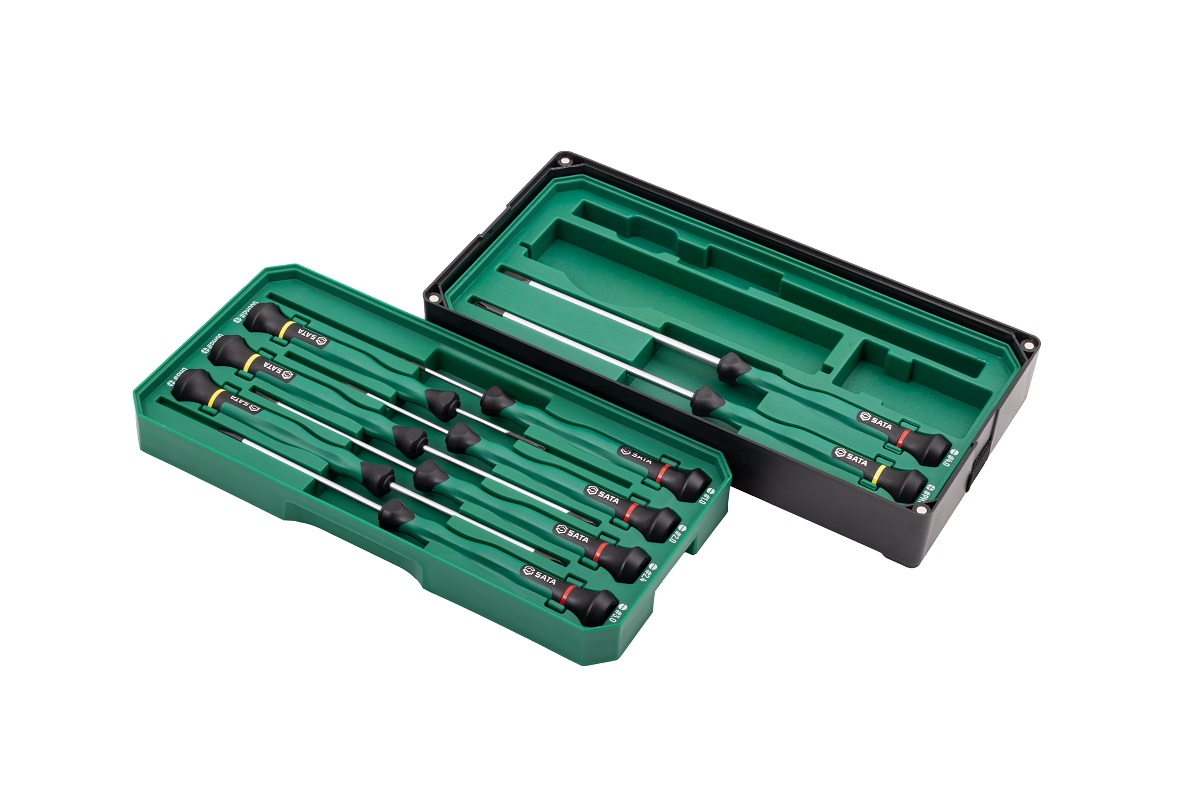 SC09316 - Bộ Tuốc Nơ Vít Chính Xác 9 Chi Tiết Đầu Dẹt & Phillips SATA - Ảnh 4