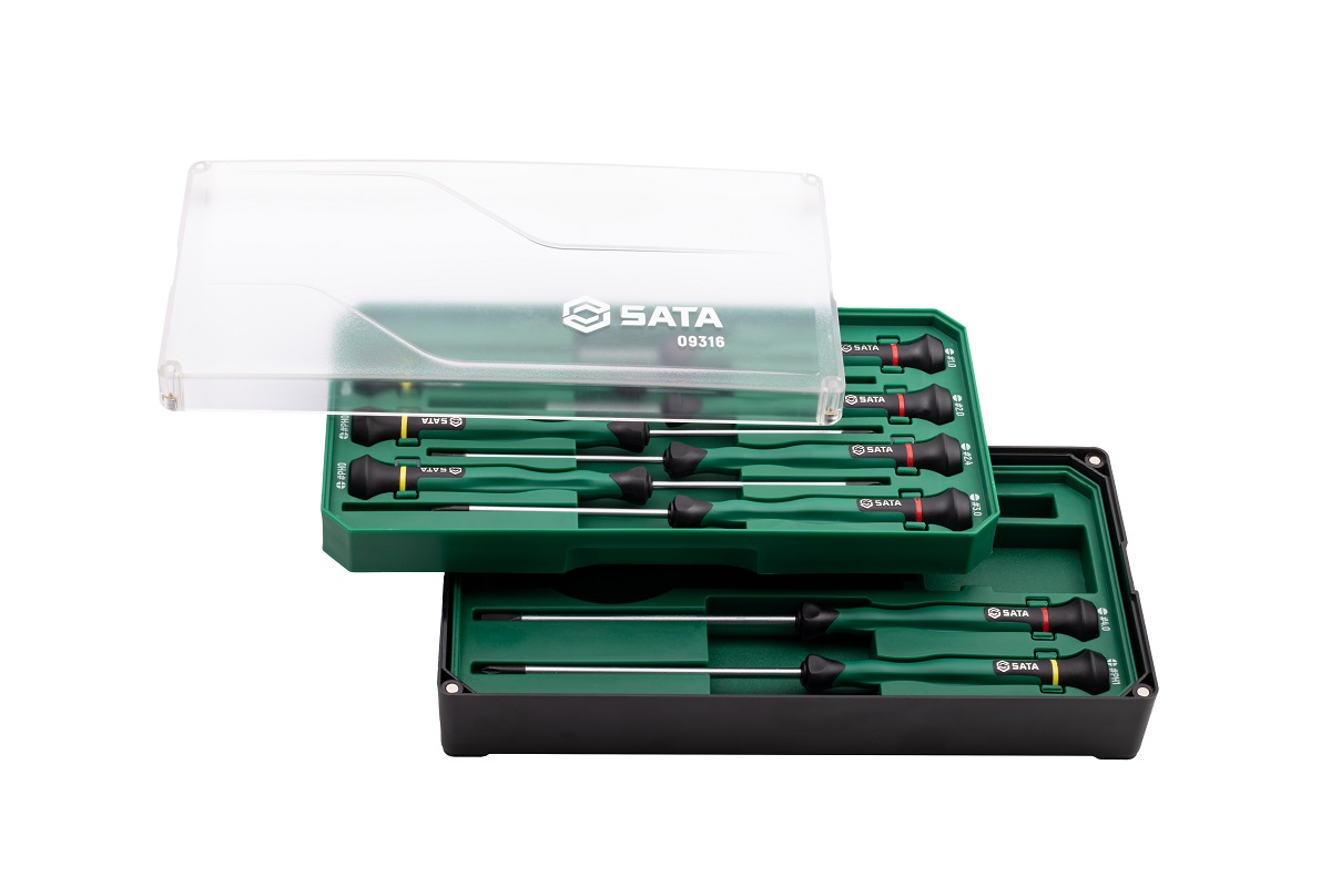 SC09316 - Bộ Tuốc Nơ Vít Chính Xác 9 Chi Tiết Đầu Dẹt & Phillips SATA - Ảnh 9