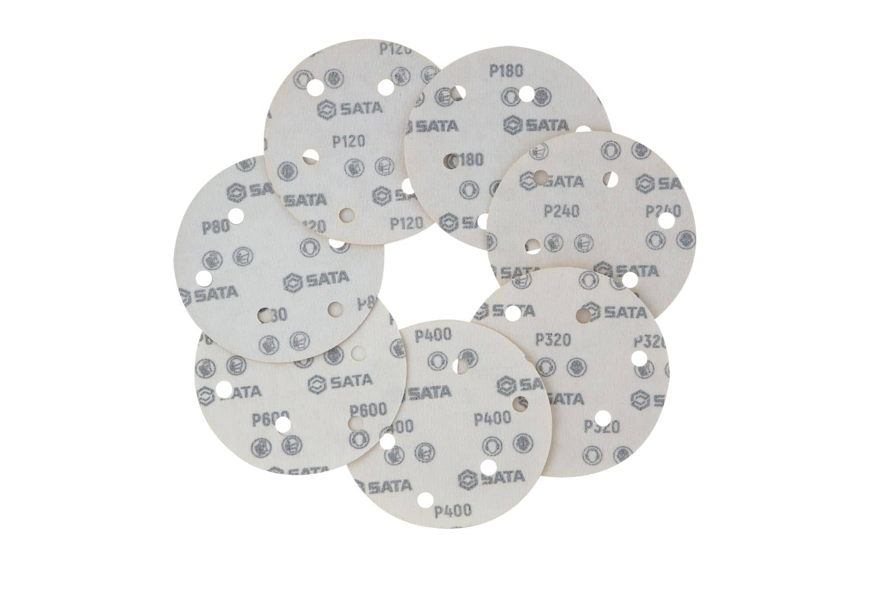 SC55622 - Đĩa Chà Nhám Tự Dính SATA Ø125mm P80 6 Lỗ - Ảnh 3