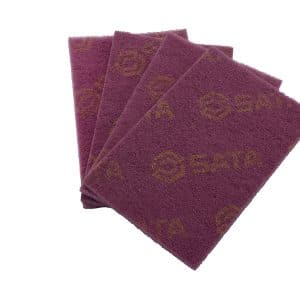 SC56008 - Miếng Chà Nhám Cầm Tay Không Dệt SATA (Màu Đỏ) 150x230MM - Ảnh 4