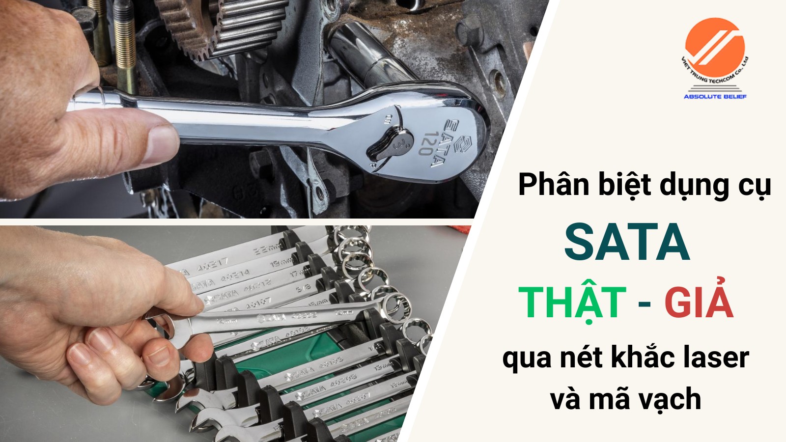 Phân biệt dụng cụ SATA thật giả qua nét khắc laser và mã vạch