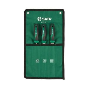 SC03717 - Bộ 3 Giũa SATA Chuyên Dụng (Dẹt, Bán Nguyệt, Tròn) Cắt Lần Hai 8 inch - Ảnh 3