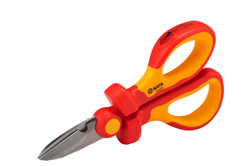 SC93450 - Kéo Điện Cách Điện VDE SATA 160mm - Ảnh 2