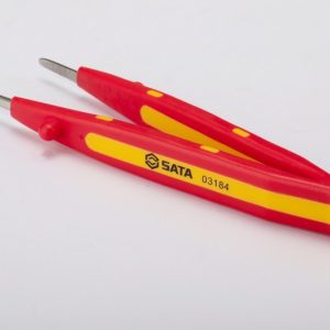 SC03184 - Kìm Nhíp Đầu Tròn Dẹt Cách Điện VDE 145mm - Ảnh 3
