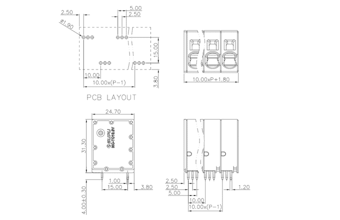 Cầu Đấu Dây Cố Định SUPU MC-TC-B10.0VXXP-0001 - Ảnh 2