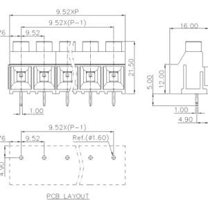 Cầu Đấu Dây Cố Định SUPU MC-TH9.52HXXC-0001 - Ảnh 2