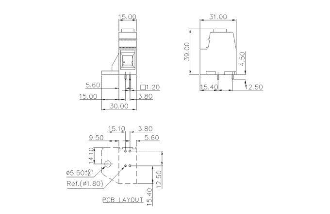 Cầu Đấu Dây Cố Định SUPU MC-TK15H01C-BL-0001 - Ảnh 2