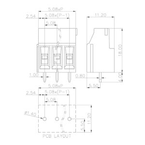 Cầu Đấu Dây Khối Cố Định SUPU MC-TF5.08HXXC-0001 - Ảnh 2