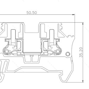 Cầu Đấu Dây Lò Xo Kiểu Đẩy Nhanh SUPU TPV4-2-GY - Ảnh 2