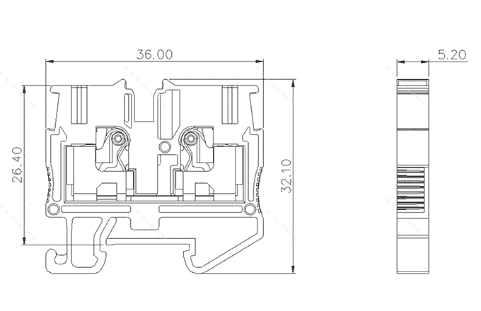 Cầu Đấu Dây Lò Xo Nhấn 1 Tầng SUPU TPM2.5-2-GY - Ảnh 2