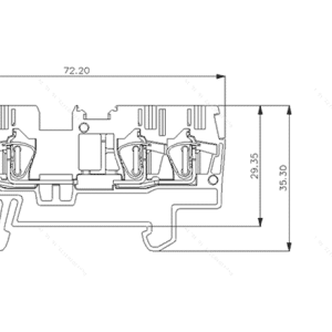Cầu Đấu Dây Lò Xo SUPU TC1.5-2X2-GY - Ảnh 2