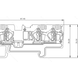 Cầu Đấu Dây Lò Xo 4 Kết Nối SUPU TC4-2X2-GY - Ảnh 2