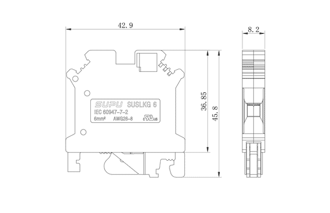 Cầu Đấu Dây Tiếp Địa Kiểu Vít SUPU 306993 - Ảnh 2