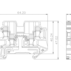 Cầu Đấu Dây Tiếp Địa Kiểu Vít SUPU TU4-4-PE - Ảnh 2