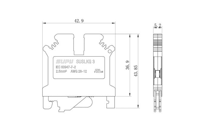 Cầu Đấu Nối Đất Bắt Vít SUPU 303993 - Ảnh 2