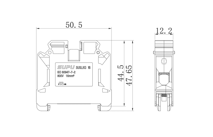 Cầu Đấu Nối Đất Dạng Vít SUPU 316993 - Ảnh 2