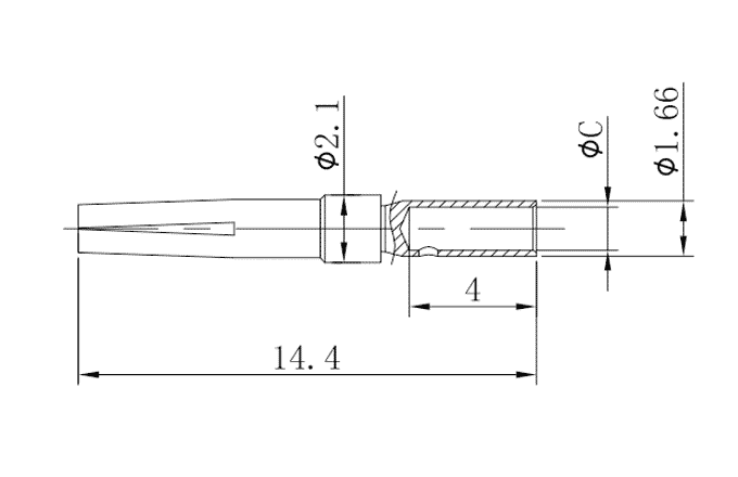 Chân Tiếp Điểm Cái Ép Nguội SUPU SCSF-005-0.52 - Ảnh 2