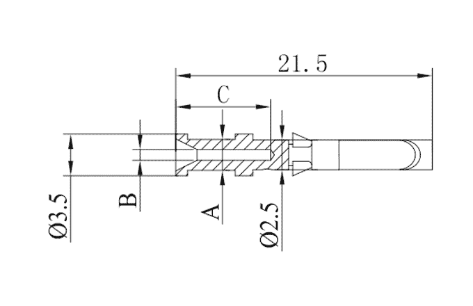 Chân Tiếp Điểm Cái SUPU SCSF-010-2.5 - Ảnh 2