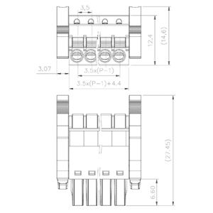 Đầu Nối Cắm PCB Dạng Cắm SUPU MC-RJ3.5HXXP-I-0001 - Ảnh 2