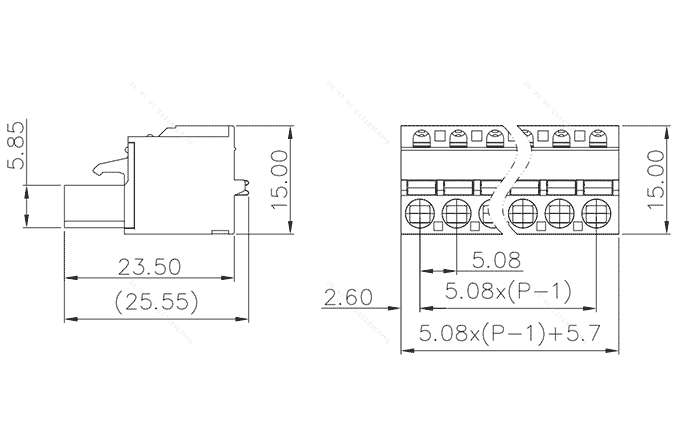 Đầu Nối Cắm PCB Lò Xo SUPU MC-RJ5.08HXXP-0001 - Ảnh 2