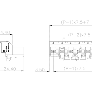Đầu Nối Cắm Rút Dạng Phích Cắm SUPU MC-ROX7.5HXXP-0001 - Ảnh 2