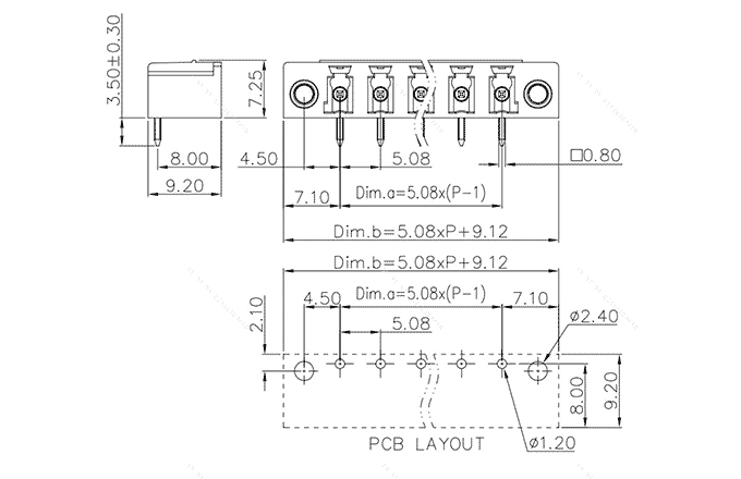 Đầu Nối Cắm Rút Dạng Socket SUPU MC-PD5.08HXX-I-0001 - Ảnh 2