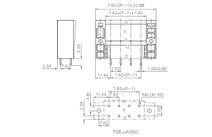 Đầu Nối Cắm Rút Dạng Socket SUPU MC-PH7.62VXX-F-0001 - Ảnh 2