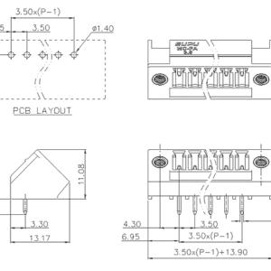 Đầu Nối Cắm Rút PCB SUPU MC-PA3.5AXX-I-0002 - Ảnh 2