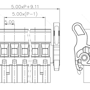 Đầu Nối Dây Cắm Rút PCB SUPU MC-RE5.0VXXC-I-0001 - Ảnh 2