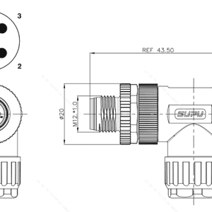 Đầu Nối M12 Lắp Ráp Tại Hiện Trường SUPU M12A04Z-MASRAUA (Thẳng, Đực, 4 Chân, Không Chống Nhiễu) - Ảnh 2