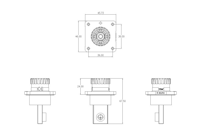 Đầu Nối Năng Lượng Chống Nước IP67 SUPU ESF-RS350A120YB4 - Ảnh 2