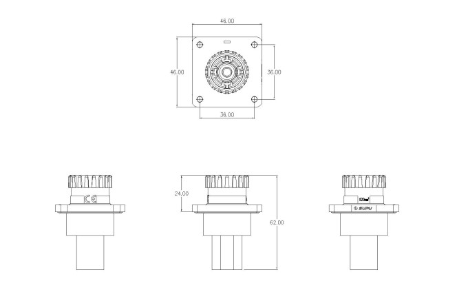 Đầu Nối Năng Lượng IP67 SUPU ESF-RS350A120BS4 - Ảnh 2