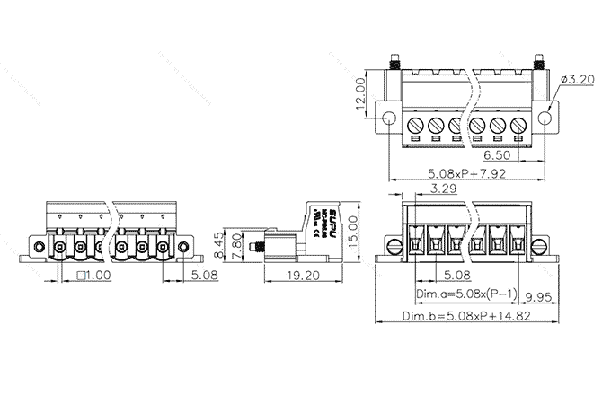 Đầu Nối Ổ Cắm PCB Dạng Cắm Rút SUPU MC-PB5.08HXXC-KB-0001 - Ảnh 2