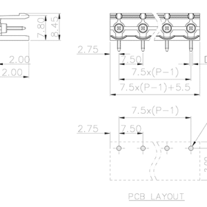 Đế Cắm PCB Cắm Rút SUPU MC-PA7.5HXX-G-0002 - Ảnh 2