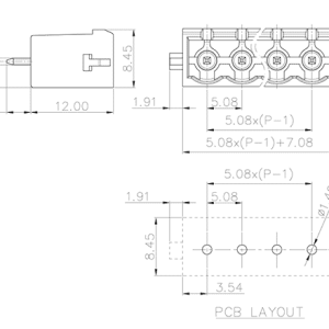 Đế Cắm PCB Dạng Cắm SUPU MC-PA5.08VXX-D-0002 - Ảnh 2