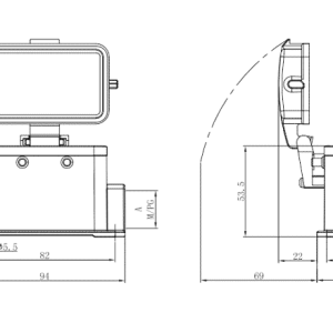 Đế Hộp Nối Chịu Tải Nặng Gắn Bề Mặt SUPU S10B-SM-4B-2M25-MC - Ảnh 2