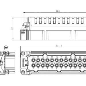 Lõi Cắm Đầu Đực Cho Bộ Kết Nối Công Nghiệp SUPU SE-024-MC - Ảnh 2