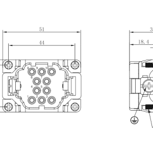 Lõi Cắm Đầu Nối Chịu Tải Nặng 10 Cực SUPU SEE-010-MC - Ảnh 2