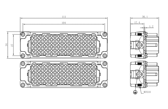 Lõi Đầu Nối Chịu Tải Nặng SUPU SDD-216-FC - Ảnh 2