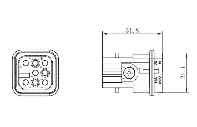 Lõi Đầu Nối Công Nghiệp Chịu Tải Nặng SUPU SD-007-MC - Ảnh 2