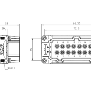Lõi Tiếp Điểm Đực Cho Đầu Nối Chịu Tải Nặng SUPU SE-016-MZ - Ảnh 2