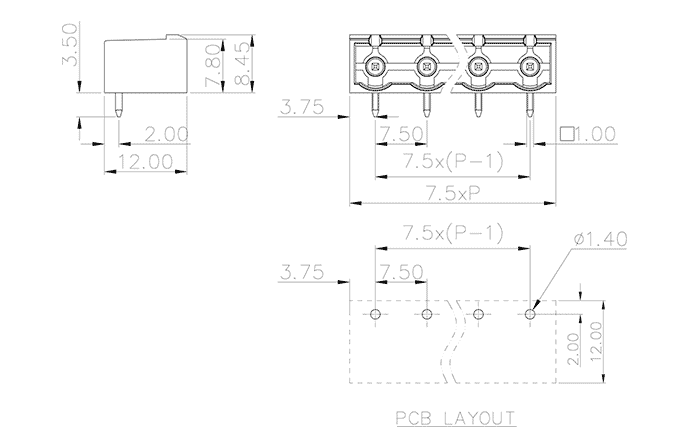 Ổ Cắm Đầu Nối Dạng Cắm SUPU MC-PA7.5HXX-0002 - Ảnh 2