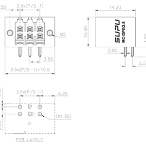 Ổ Cắm PCB Dạng Cắm Rút SUPU MC-DPG3.5HXX-F-3500 - Ảnh 2