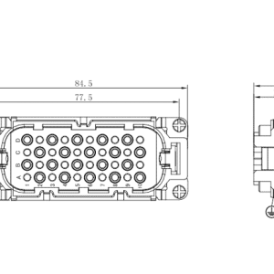 Phần Ruột Đầu Nối Công Nghiệp Tải Nặng Đực SUPU SD-040-MC - Ảnh 2