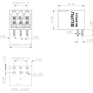Rắc Cắm PCB SUPU MC-DPG3.5HXX-3500 - Ảnh 2