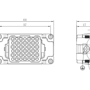 Ruột Đầu Nối Chịu Tải Nặng (Dạng Cái) 42 Chân SUPU SDD-042-FC - Ảnh 2