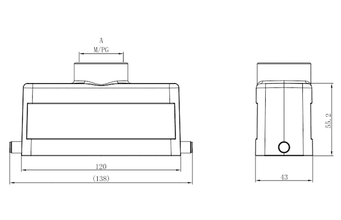 Vỏ Chụp Đầu Nối Tải Nặng SUPU S24B-TE-2B-M32 - Ảnh 2